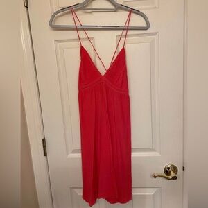 Red Spaghetti Strap Maxi Dress